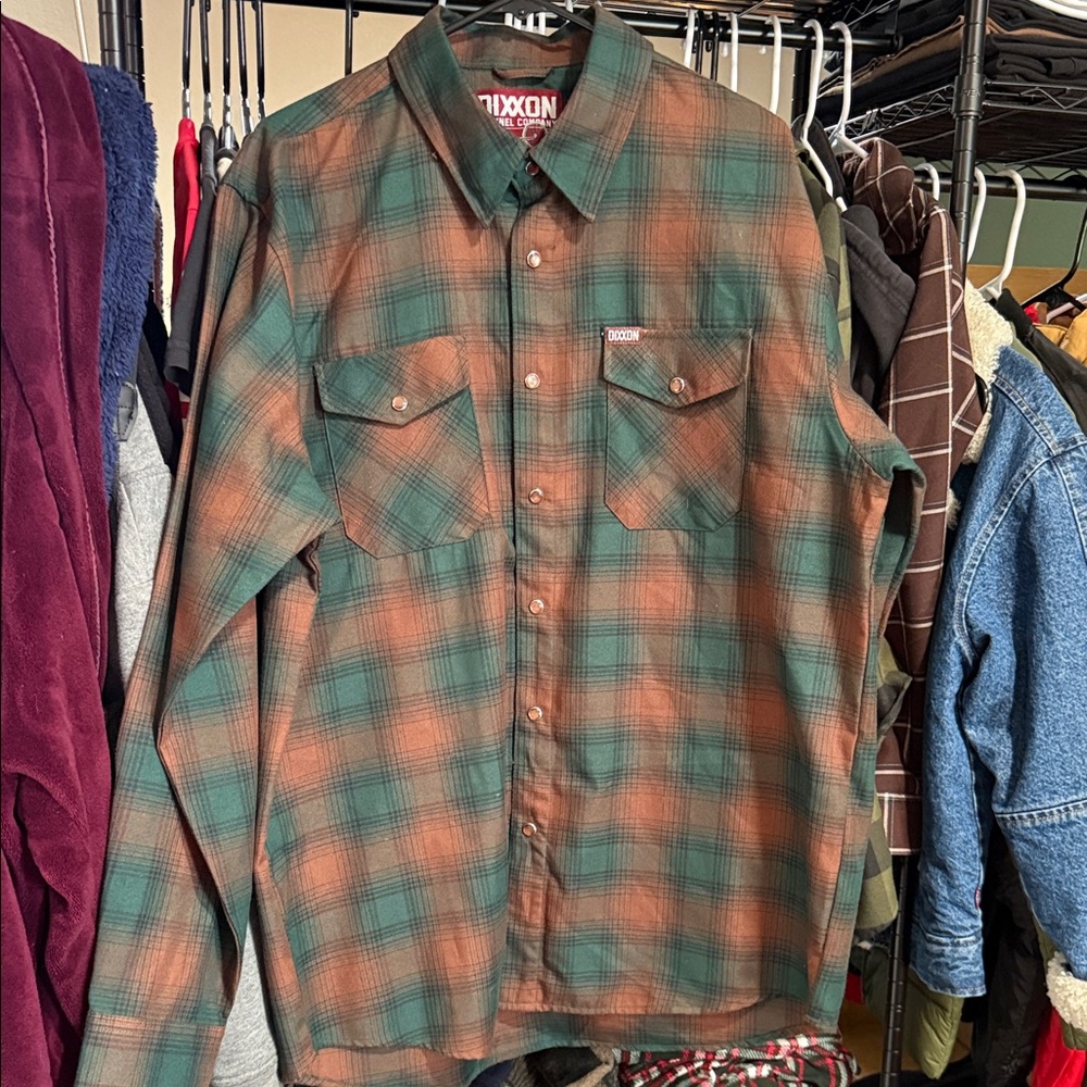 DIXXON Forest and Chestnut Plaid Shirt